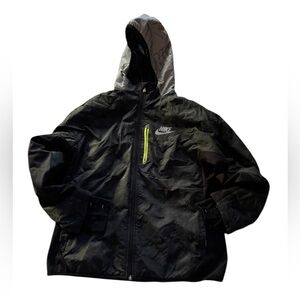 Nike Boys Protect Reflect Hooded Jacket Black XL 18-20 Fleece Lined Full Zip